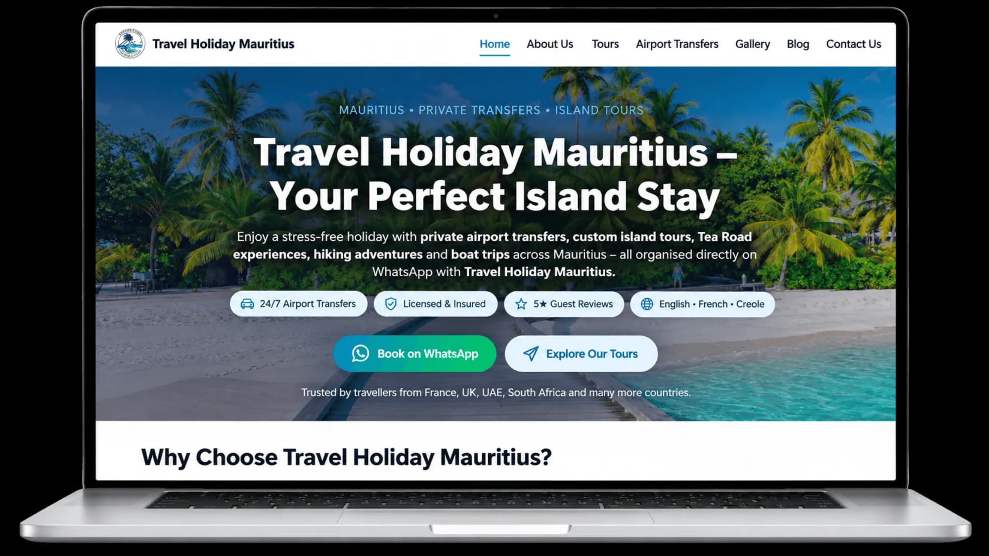 Travel Holiday Mauritius — product screenshot