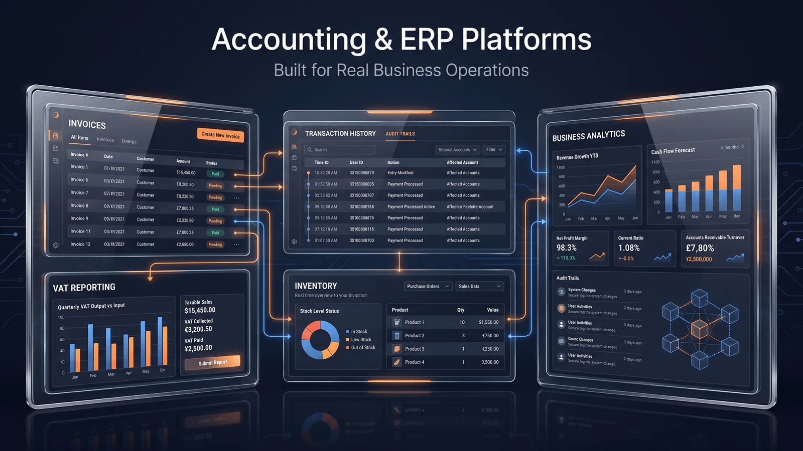 Concevoir des Plateformes Comptables et ERP pour de Vraies Entreprises